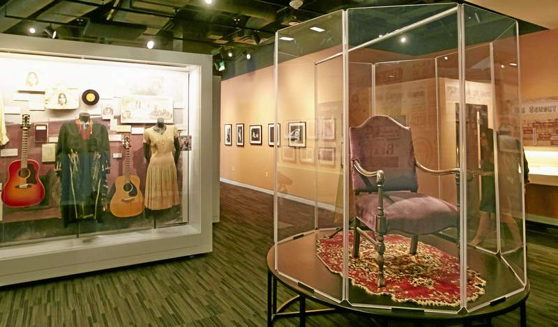 Installation view of California Dreamin': Sounds of Laurel Canyon